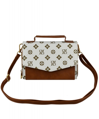 Monogram Envelope Flap Crossbody Bag CM088 IVORY/TAN/